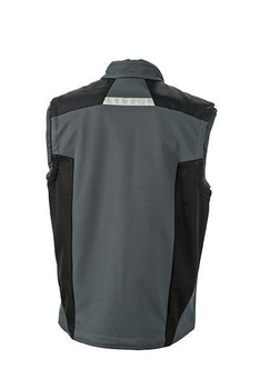 Arbeits Softshell Weste ~ carbon/schwarz 5XL